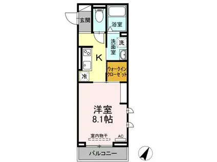 天竜浜名湖鉄道 常葉大学前駅 徒歩71分 3階建 築3年(1K/2階)の間取り写真