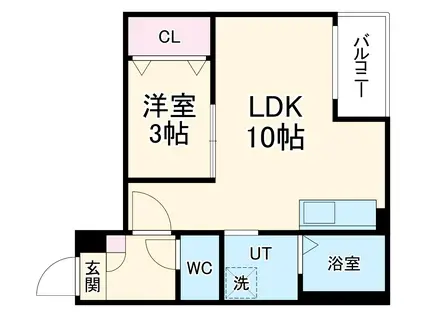 JACK KASADERAⅠ(1LDK/2階)の間取り写真