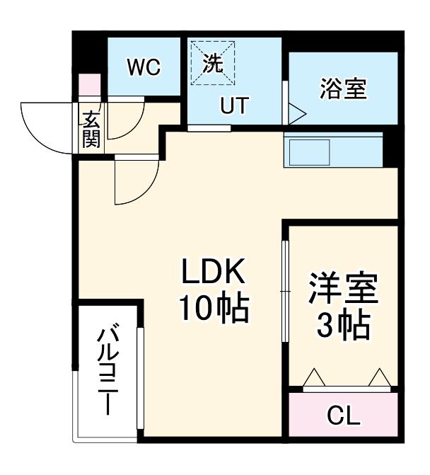 JACK KASADERA 2(1LDK/1階)の間取り写真