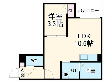 JACK KASADERA 3(1LDK/2階)の間取り写真