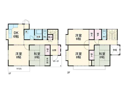 小田急電鉄江ノ島線 東林間駅 徒歩8分 2階建 築47年(5DK)の間取り写真