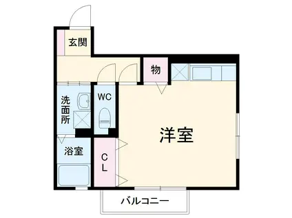 カンタービレ(ワンルーム/2階)の間取り写真