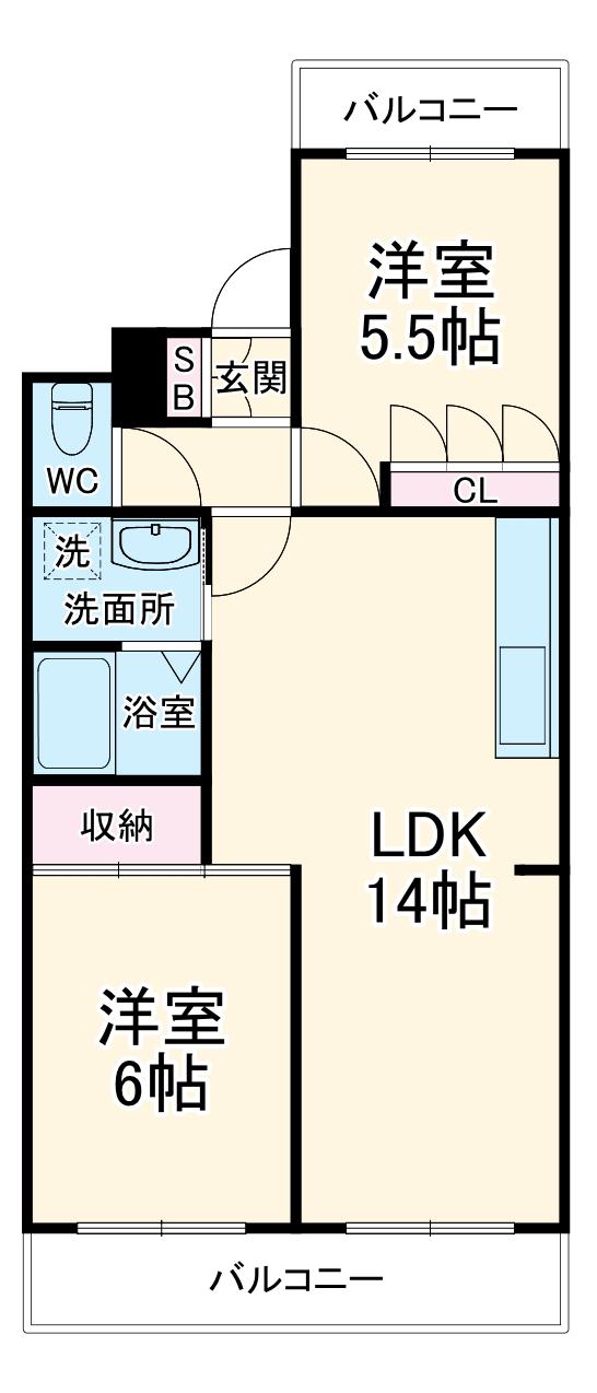 パストラール桜台(3DK/1階)の間取り写真