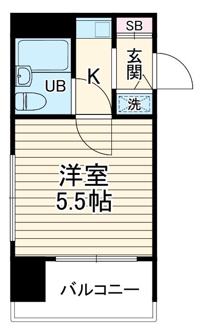 ジェームスタウン相模大塚(1K/3階)の間取り写真