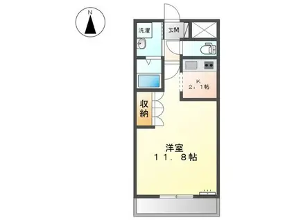 ミルキーウェイ(1K/2階)の間取り写真