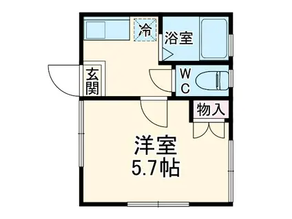 ユーハウス(1K/1階)の間取り写真