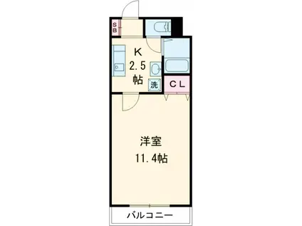 メゾンドプロヴァンス(1K/4階)の間取り写真