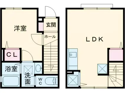 アドアー千川(1LDK/1階)の間取り写真