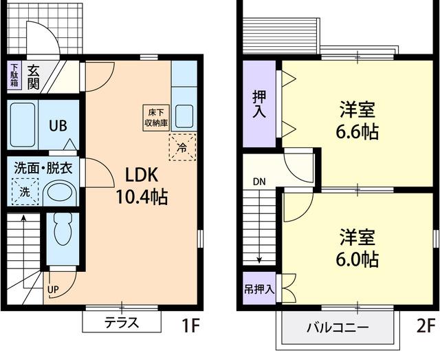 Ｌａ　Ｆｏｎｔｅ　Ａ(2LDK)の間取り写真