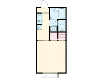 コーポサンクチュアリー B棟(1K/2階)の間取り写真