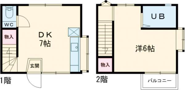 ケイハイツ(1DK)の間取り写真