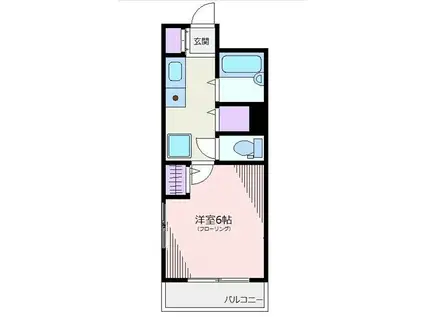 レクサスヒル(1K/2階)の間取り写真