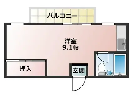 マルツ吉田ビル(ワンルーム/3階)の間取り写真