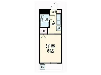 ハイタウン新丸子NO.2(1K/1階)の間取り写真