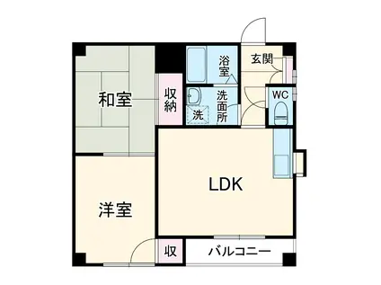 AKマンションⅢ(2DK/4階)の間取り写真