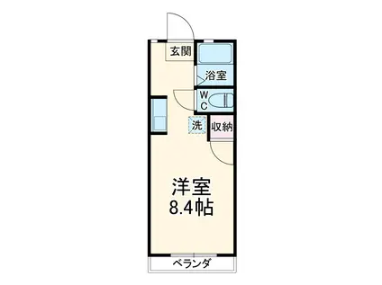 フォレスト東大宮(ワンルーム/2階)の間取り写真