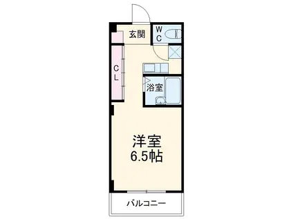 フェアエスト岡町(ワンルーム/2階)の間取り写真