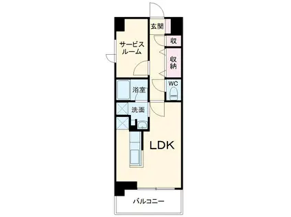 メインステージ横濱黄金町(1SK/3階)の間取り写真