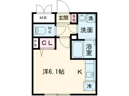 LUDENS AYASE E-ST(ワンルーム/1階)の間取り写真