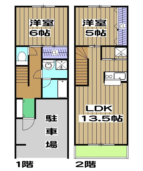 M.A.P(2LDK/1階)の間取り写真