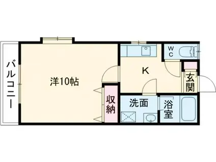 エイトハイツE(1K/1階)の間取り写真