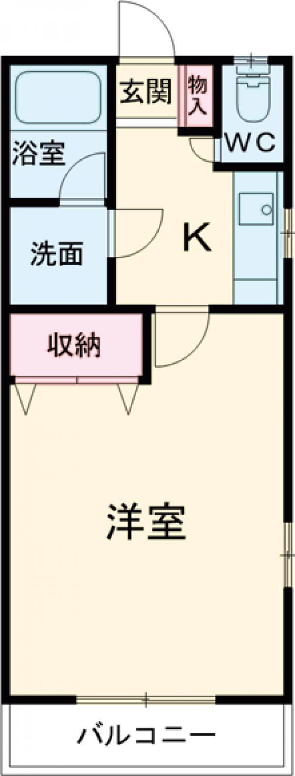 エイトハイツE(1K/2階)の間取り写真