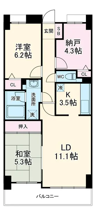 ライオンズステーションプラザ西船橋 11階階 間取り