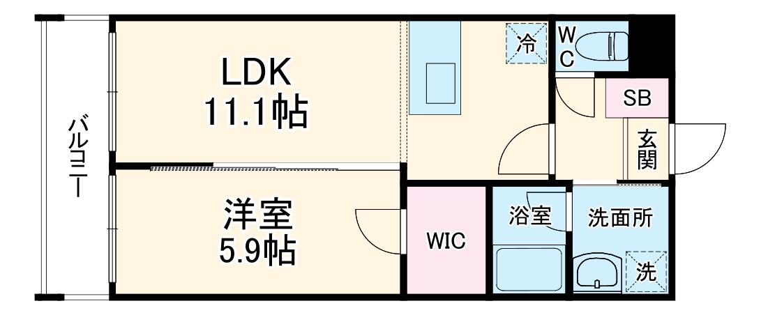 ベラジオ雅び京都洛央(1LDK/2階)の間取り写真