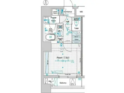 ブライズ神楽坂(1K/7階)の間取り写真