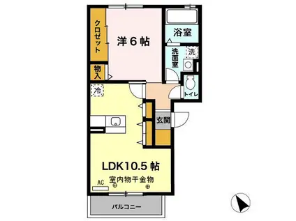 プリマベーラ(1LDK/3階)の間取り写真