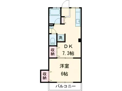 増井ハイツ(1DK/2階)の間取り写真