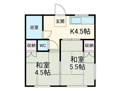 エステート早田(2K/3階)の間取り写真