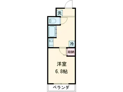 エストライフ八王子(1K/2階)の間取り写真