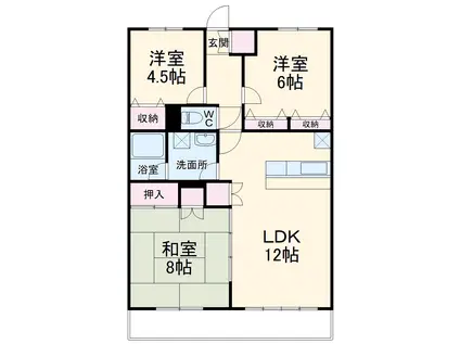 グローバル小山(3LDK/6階)の間取り写真