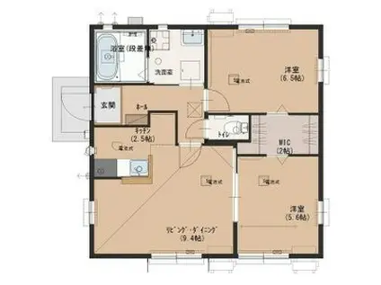 宇都宮芳賀ライト線 駅東公園前駅 徒歩29分 1階建 築7年(2LDK)の間取り写真