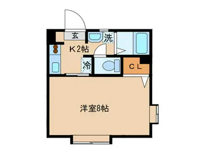 グレイスハイム(1K/1階)の間取り写真