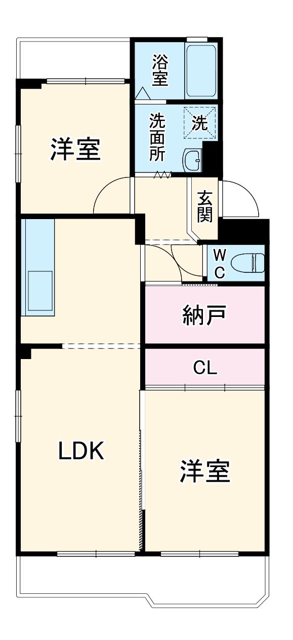 ピース2(2SLDK/1階)の間取り写真