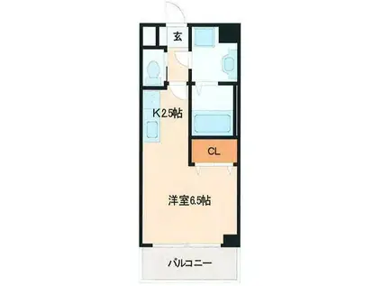 三雅ビル(1K/5階)の間取り写真
