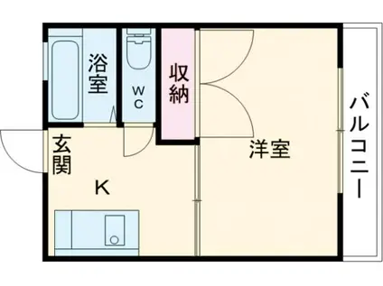 K2NAKAJIMA(1K/3階)の間取り写真