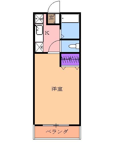 はよしハイツA(1K/1階)の間取り写真