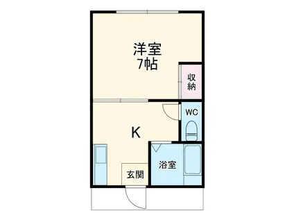 TAハイツ(1K/1階)の間取り写真