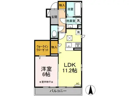 フォレスト(1LDK/1階)の間取り写真