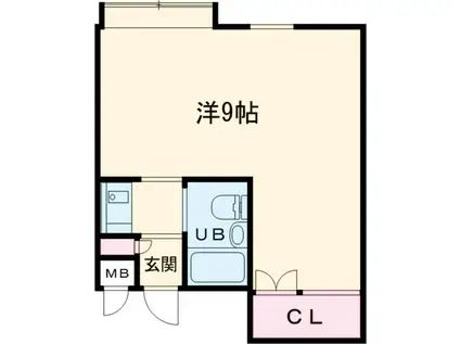 ニューグリーンハイツ(ワンルーム/4階)の間取り写真