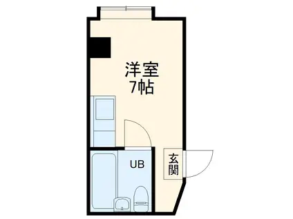 八事ベルハウス(ワンルーム/6階)の間取り写真