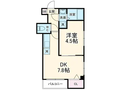 エミオン宮本(1DK/3階)の間取り写真