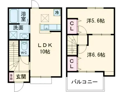 Rasen　Feld（ラーゼンフェルト）(2LDK)の間取り写真