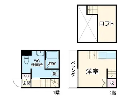 LE COCON豊(1SK/1階)の間取り写真