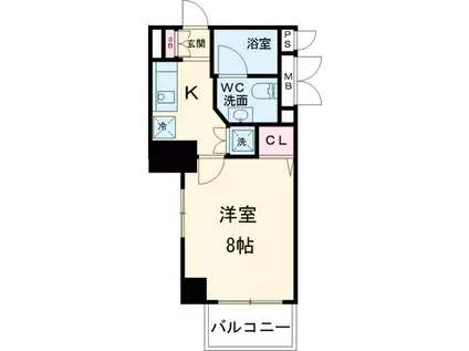 プライムアーバン目白(1K/6階)の間取り写真