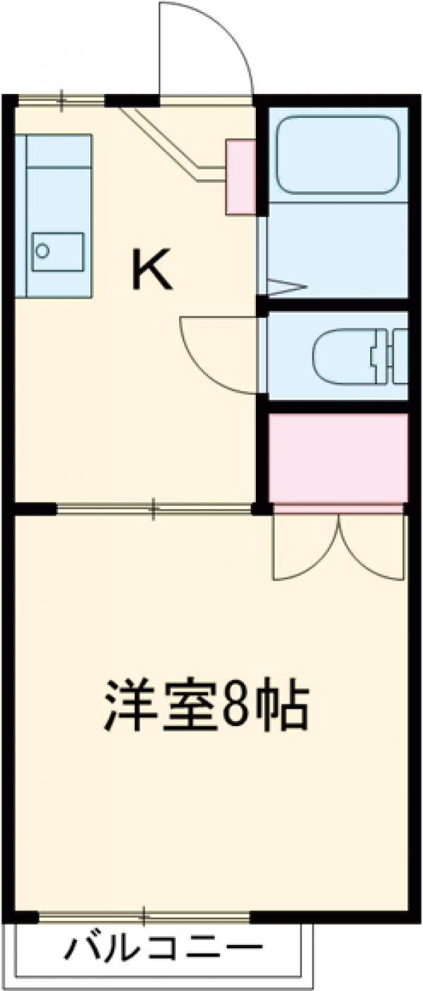 アーバン元今泉(1K/2階)の間取り写真
