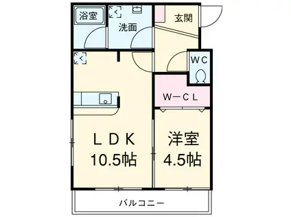 リモンターニュ(1LDK/1階)の間取り写真
